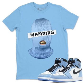 Jordan 1 University Blue Sneaker Match Tees Warning Sneaker Tees Jordan 1 University Blue Sneaker Release Tees Unisex Shirts
