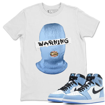 Jordan 1 University Blue Sneaker Match Tees Warning Sneaker Tees Jordan 1 University Blue Sneaker Release Tees Unisex Shirts