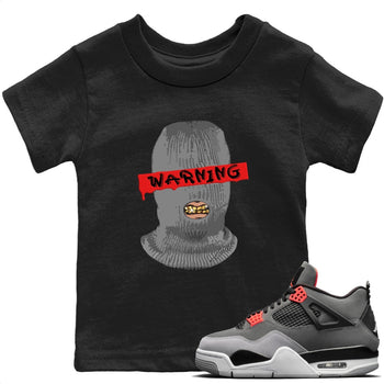 Jordan 4 Infrared Sneaker Match Tees Warning Sneaker Tees Jordan 4 Infrared Sneaker Release Tees Kids Shirts