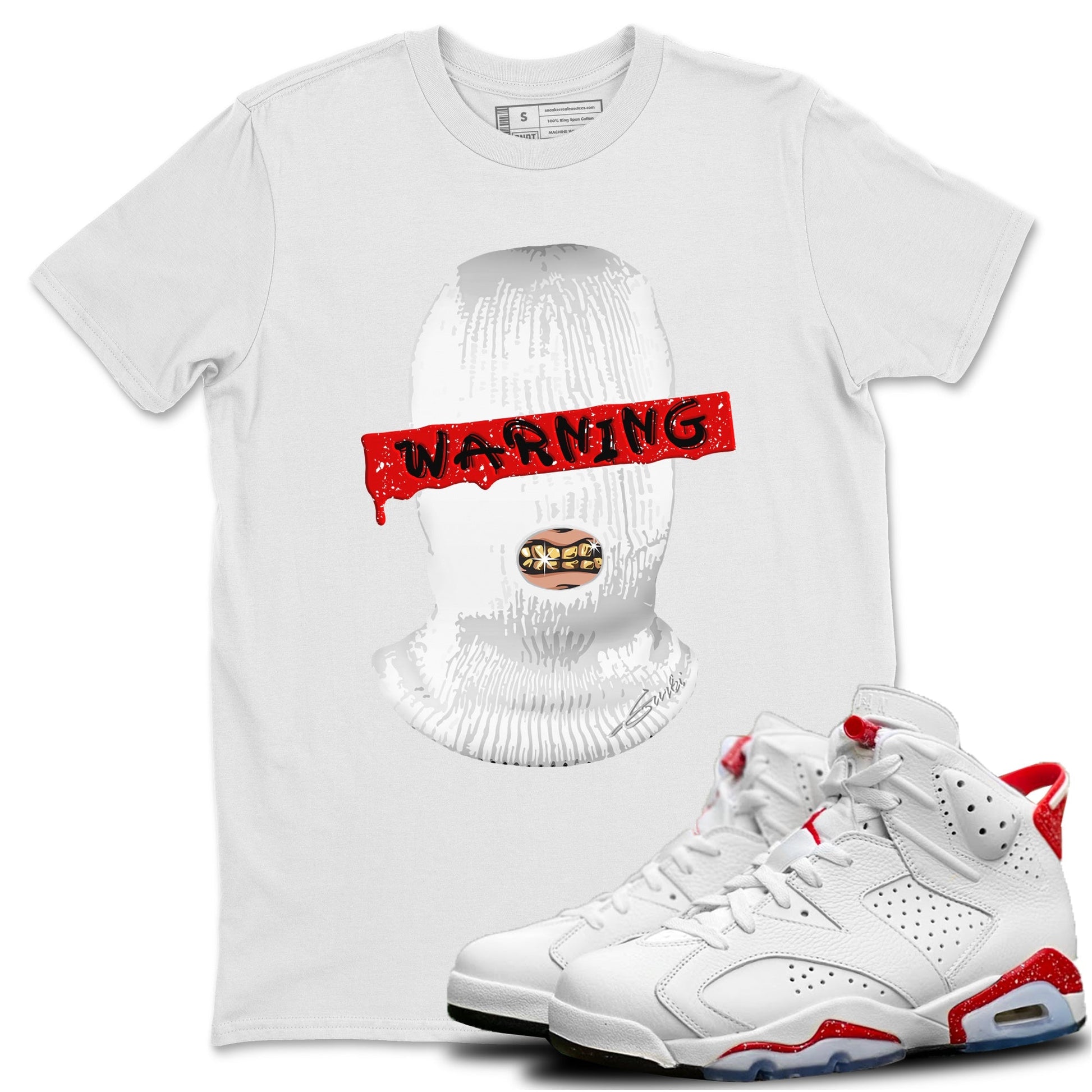 Jordan 6 Red Velvet Cookies Sneaker Match Tees Warning Sneaker Tees Jordan 6 Red Velvet Cookies Sneaker Release Tees Unisex Shirts