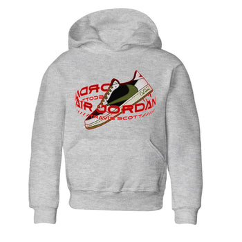 Jordan 1 Travis Scott Olive Sneaker Match Tees Warping Space Sneaker Tees Jordan 1 Travis Scott Olive Sneaker Release Tees Kids Shirts