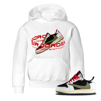 Jordan 1 Travis Scott Olive Sneaker Match Tees Warping Space Sneaker Tees Jordan 1 Travis Scott Olive Sneaker Release Tees Kids Shirts