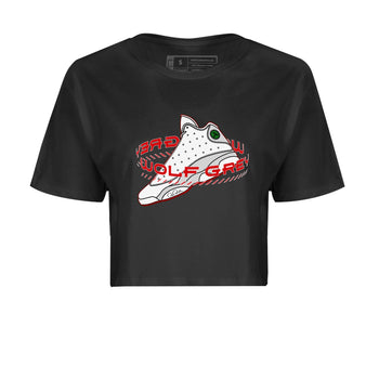 Air Jordan 13 Wolf Grey Sneaker Match Tees Warping Space Sneaker Tees AJ13 Wolf Grey Sneaker Release Tees Women's Shirts Black 2