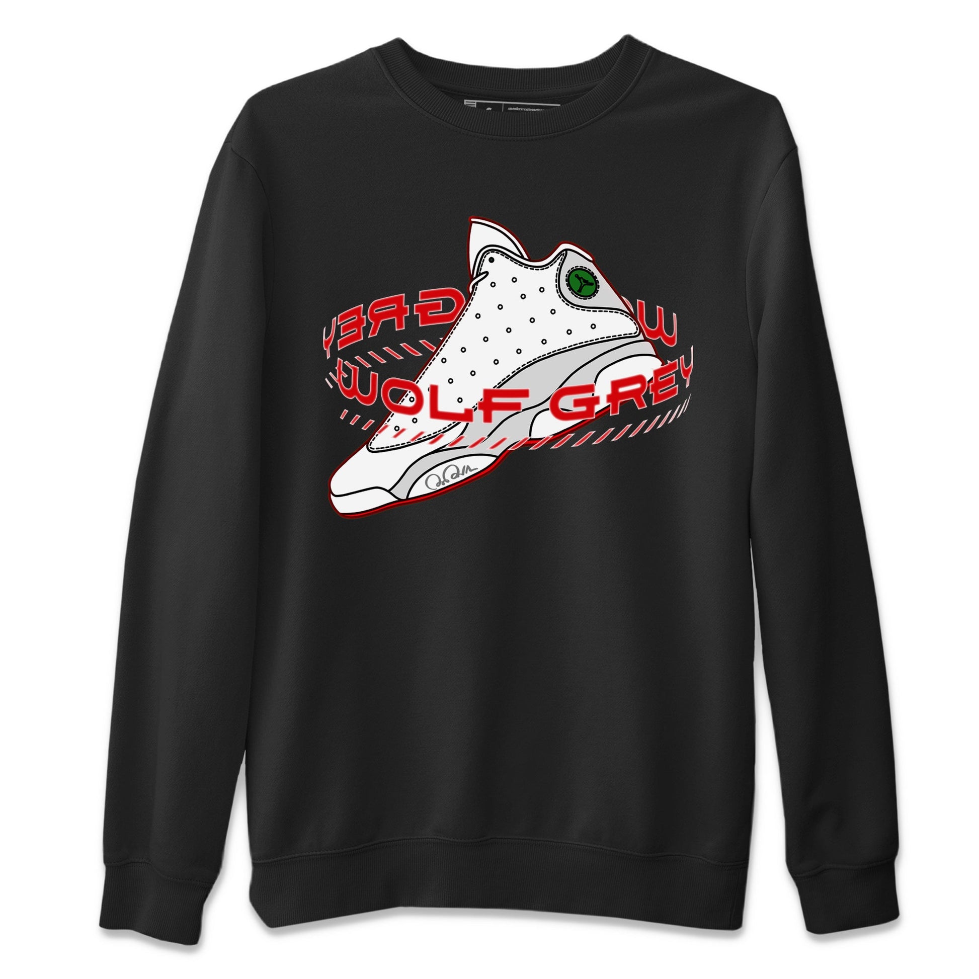 Air Jordan 13 Wolf Grey Sneaker Match Tees Warping Space Sneaker Tees AJ13 Wolf Grey Sneaker Release Tees Unisex Shirts Black 2