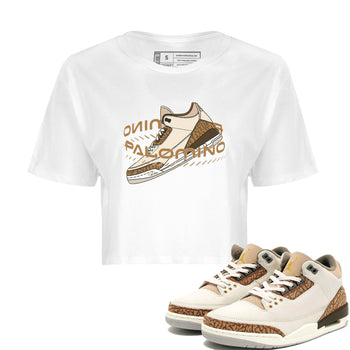 Air Jordan 3 Palomino Sneaker Match Tees Warping Space Sneaker Tees AJ3 Palomino Sneaker Release Tees Women's Shirts White 1