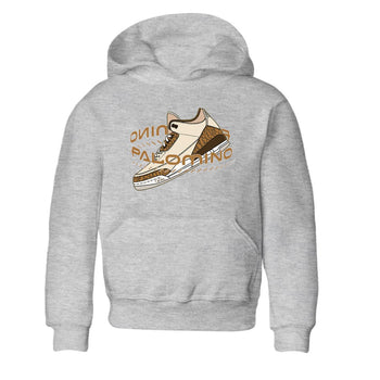 Air Jordan 3 Palomino Sneaker Match Tees Warping Space Sneaker Tees AJ3 Palomino Sneaker Release Tees Kids Shirts Heather Grey 2
