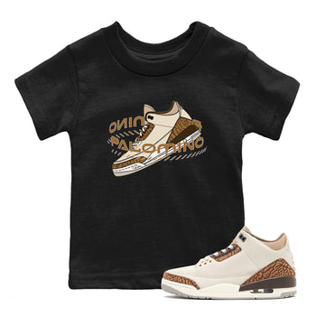Air Jordan 3 Palomino Sneaker Match Tees Warping Space Sneaker Tees AJ3 Palomino Sneaker Release Tees Kids Shirts Black 1