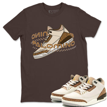 Air Jordan 3 Palomino Sneaker Match Tees Warping Space Sneaker Tees AJ3 Palomino Sneaker Release Tees Unisex Shirts Dark Chocolate 1