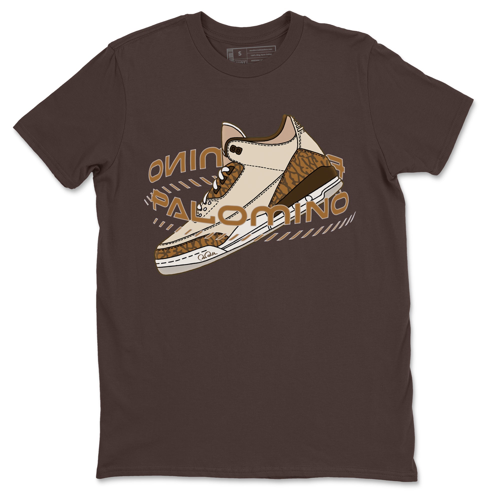 Air Jordan 3 Palomino Sneaker Match Tees Warping Space Sneaker Tees AJ3 Palomino Sneaker Release Tees Unisex Shirts Dark Chocolate 2