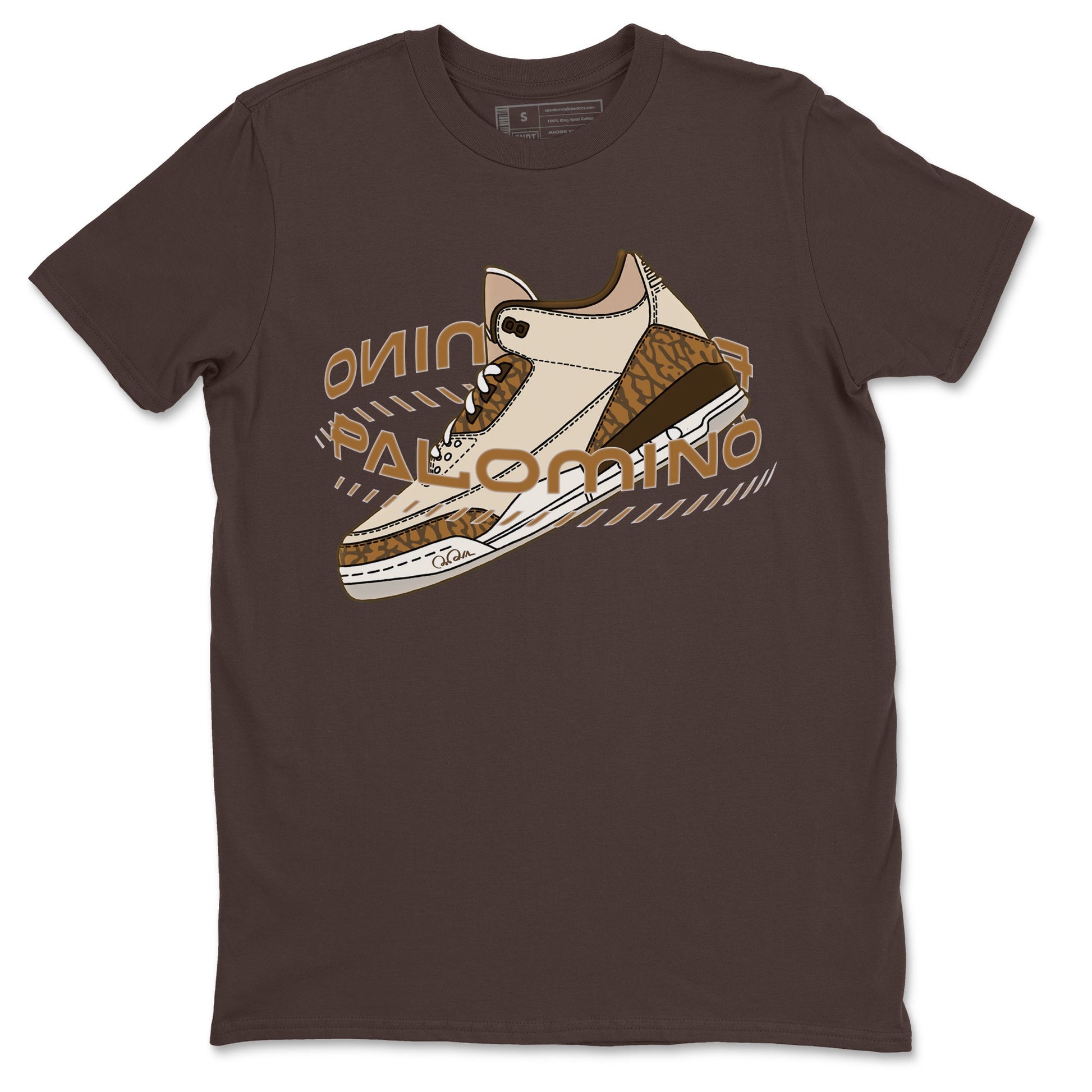 Air Jordan 3 Palomino Sneaker Match Tees Warping Space Sneaker Tees AJ3 Palomino Sneaker Release Tees Unisex Shirts Dark Chocolate 2