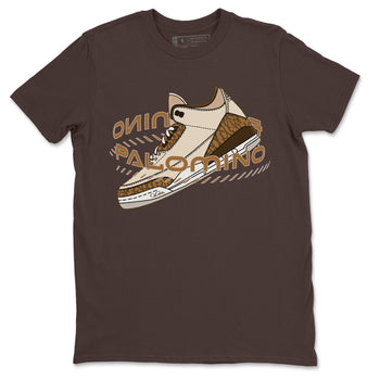 Air Jordan 3 Palomino Sneaker Match Tees Warping Space Sneaker Tees AJ3 Palomino Sneaker Release Tees Unisex Shirts Dark Chocolate 2