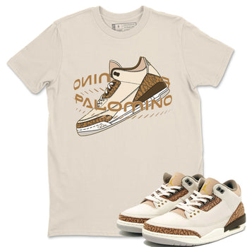 Air Jordan 3 Palomino Sneaker Match Tees Warping Space Sneaker Tees AJ3 Palomino Sneaker Release Tees Unisex Shirts Natural 1