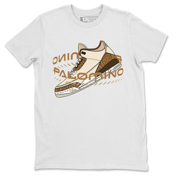 Air Jordan 3 Palomino Sneaker Match Tees Warping Space Sneaker Tees AJ3 Palomino Sneaker Release Tees Unisex Shirts White 2