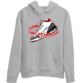 Air Jordan 3 White Cement Sneaker Match Tees Warping Space Sneaker Tees AJ3 White Cement Sneaker Release Tees Unisex Shirts Heather Grey 2