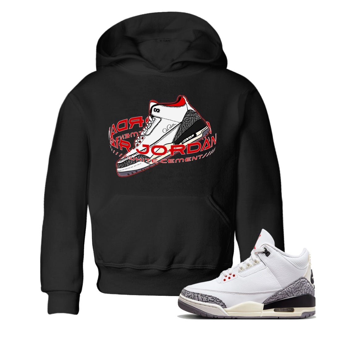 Air Jordan 3 White Cement Warping Space Baby and Kids Sneaker Tees Air Jordan 3 White Cement Kids Sneaker Tees Washing and Care Tip