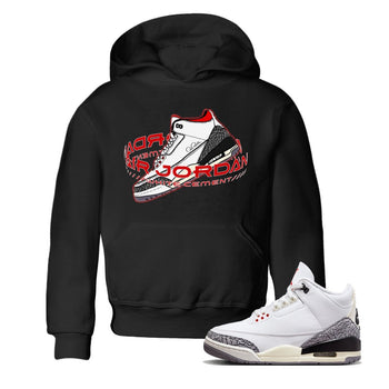 Air Jordan 3 White Cement Warping Space Baby and Kids Sneaker Tees Air Jordan 3 White Cement Kids Sneaker Tees Washing and Care Tip