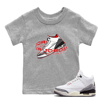 Air Jordan 3 White Cement Warping Space Baby and Kids Sneaker Tees Air Jordan 3 White Cement Kids Sneaker Tees Size Chart