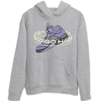 Air Jordan 5 Indigo Haze Sneaker Match Tees Warping Space Sneaker Tees AJ5 Indigo Haze Sneaker Release Tees Unisex Shirts Heather Grey 2