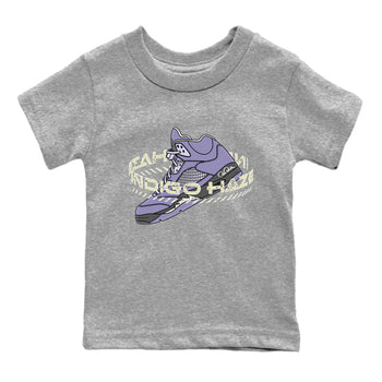Air Jordan 5 Indigo Haze Sneaker Match Tees Warping Space Sneaker Tees AJ5 Indigo Haze Sneaker Release Tees Kids Shirts Heather Grey 2