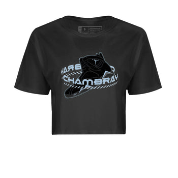 Air Jordan 7 Chambray Sneaker Match Tees Warping Space Sneaker Tees AJ7 Chambray Sneaker Release Tees Women's Shirts Black 2