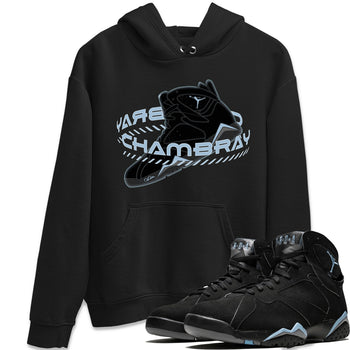 Air Jordan 7 Chambray Sneaker Match Tees Warping Space Sneaker Tees AJ7 Chambray Sneaker Release Tees Unisex Shirts Black 1