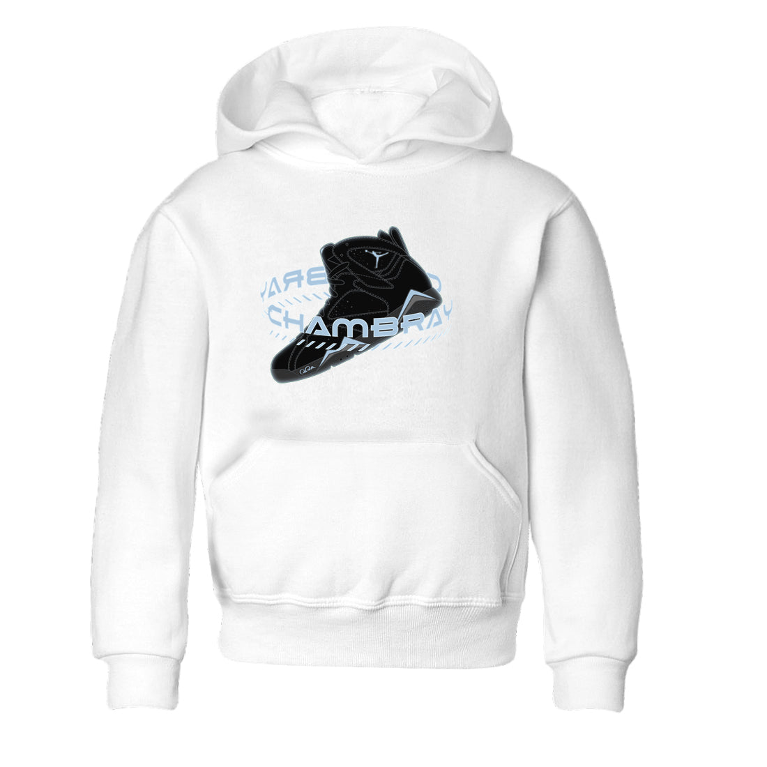 Air Jordan 7 Chambray Sneaker Match Tees Warping Space Sneaker Tees AJ7 Chambray Sneaker Release Tees Kids Shirts White 2