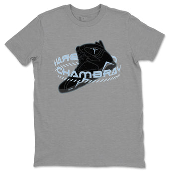 Air Jordan 7 Chambray Sneaker Match Tees Warping Space Sneaker Tees AJ7 Chambray Sneaker Release Tees Unisex Shirts Heather Grey 2