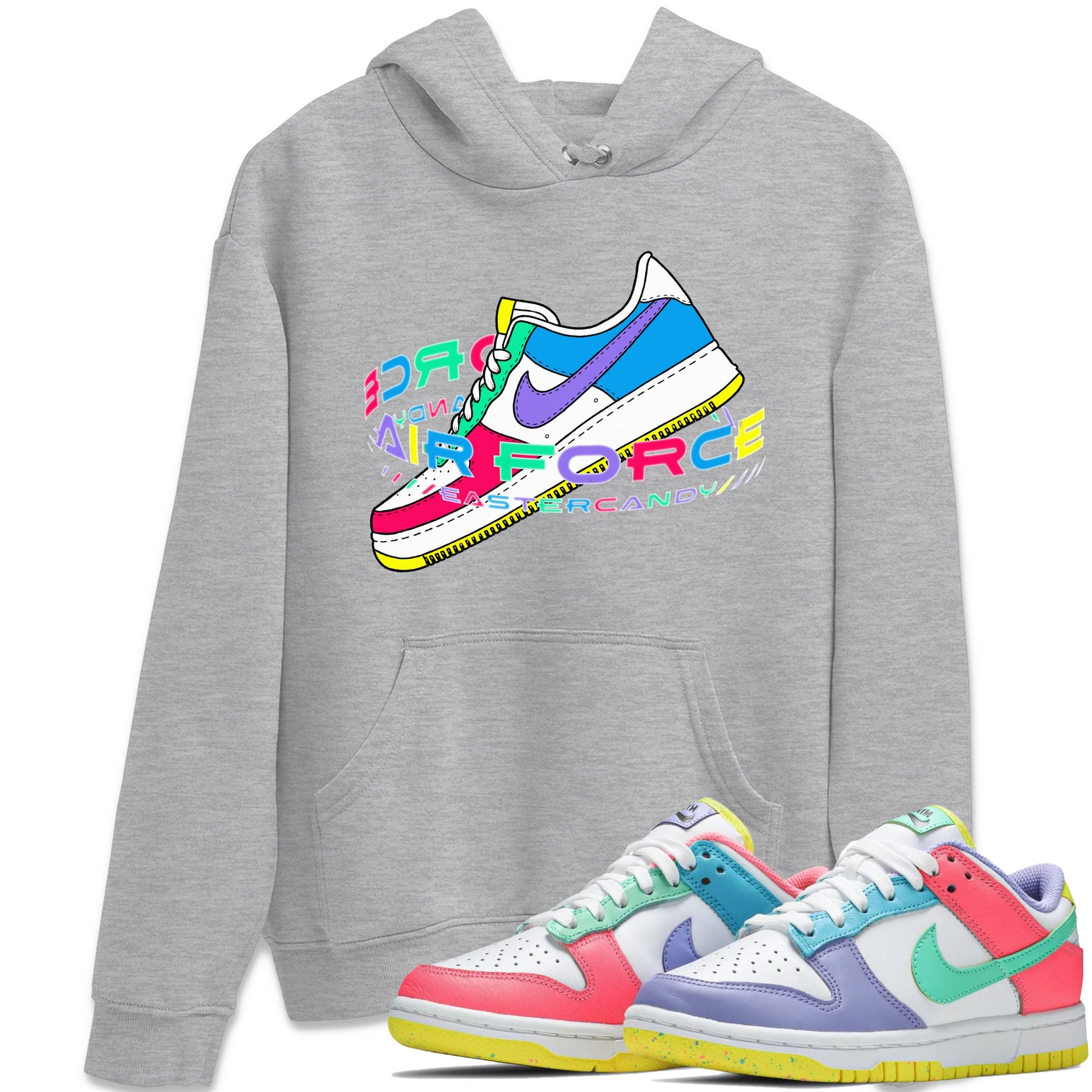Dunk Easter Candy Sneaker Match Tees Warping Space Sneaker Tees Nike Easter Sneaker Release Tees Unisex Shirts Heather Grey 1