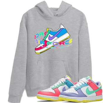 Dunk Easter Candy Sneaker Match Tees Warping Space Sneaker Tees Nike Easter Sneaker Release Tees Unisex Shirts Heather Grey 1