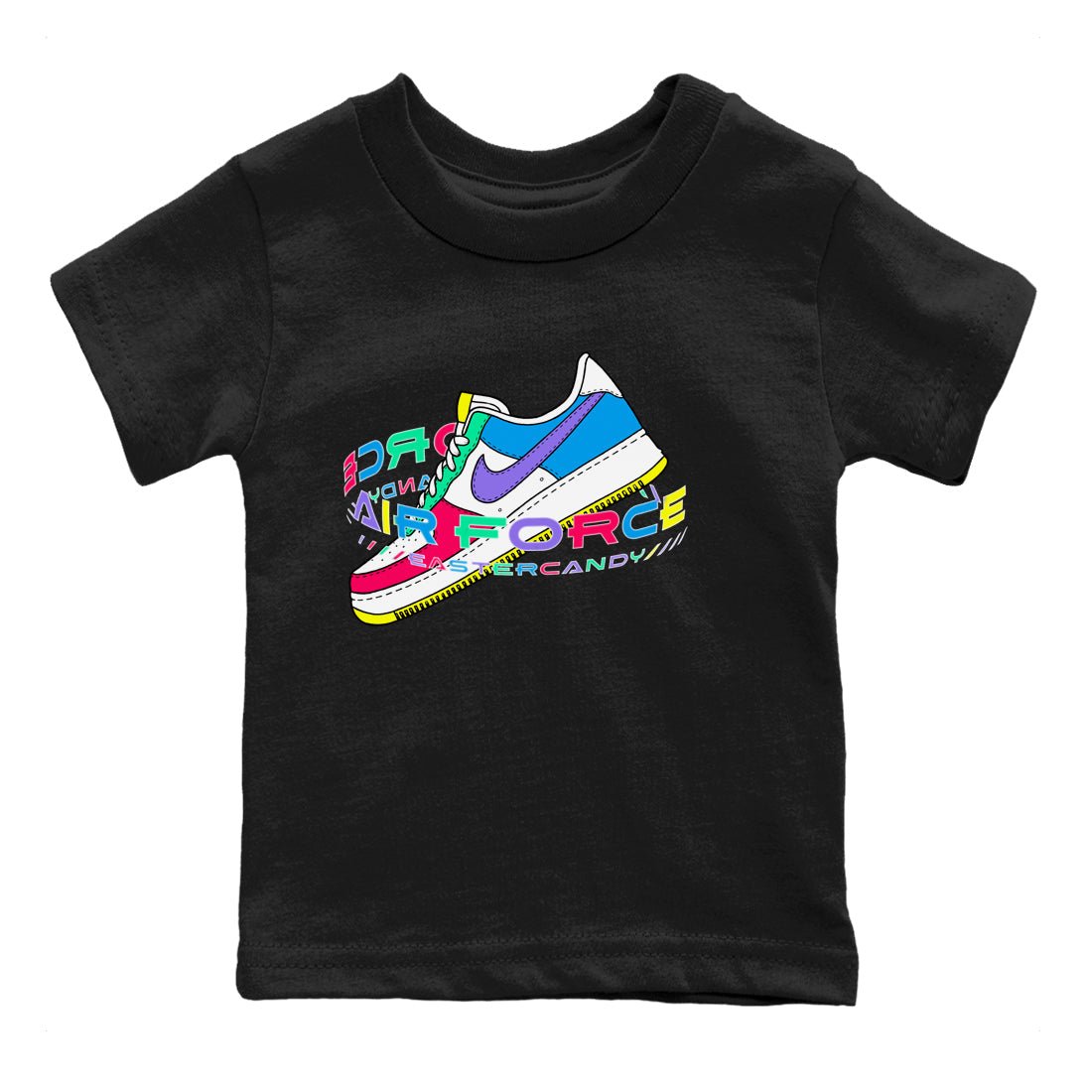 Dunk Easter Candy Sneaker Match Tees Warping Space Sneaker Tees Nike Easter Sneaker Release Tees Kids Shirts Black 2