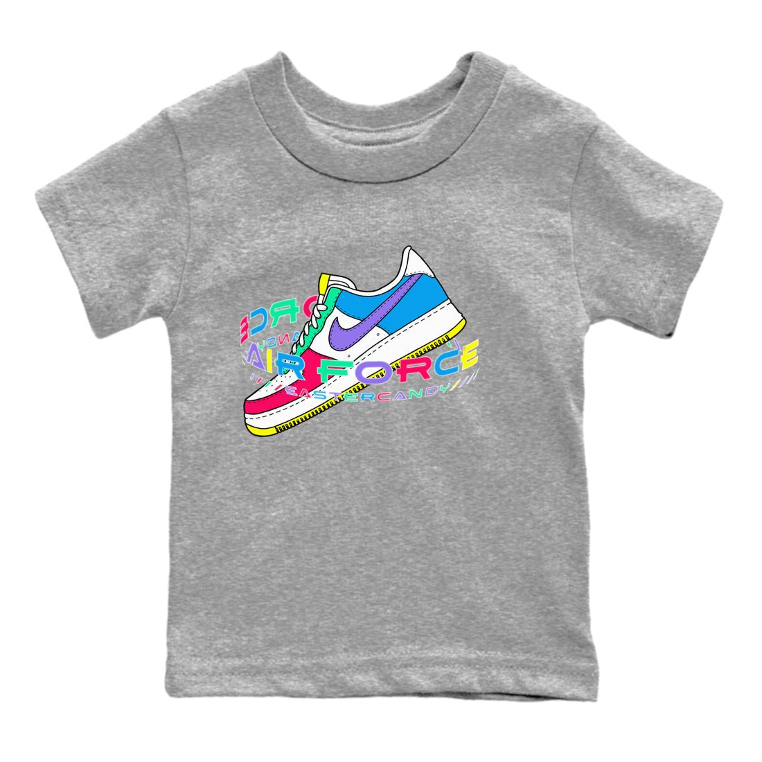 Dunk Easter Candy Sneaker Match Tees Warping Space Sneaker Tees Nike Easter Sneaker Release Tees Kids Shirts Heather Grey 2