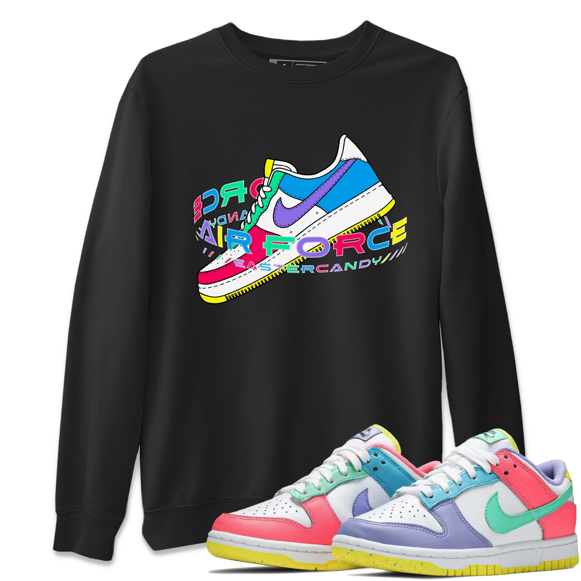 Dunk Easter Candy Sneaker Match Tees Warping Space Sneaker Tees Nike Easter Sneaker Release Tees Unisex Shirts Black 1