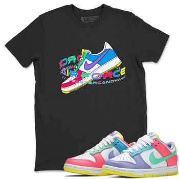 Dunk Easter Candy Sneaker Match Tees Warping Space Sneaker Tees Nike Easter Sneaker Release Tees Unisex Shirts Black 1