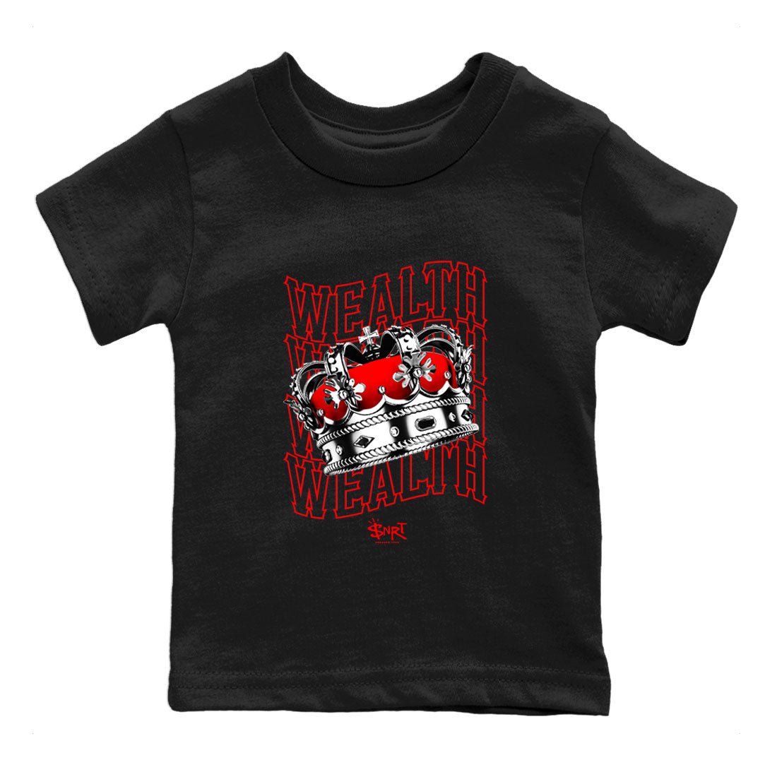Air Jordan 1 Retro High OG Satin Bred shirt to match jordans Wealth sneaker release tees Air Jordan 1 Satin Bred SNRT Sneaker Tees Baby Toddler Black 2 T-Shirt