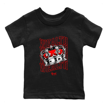 Air Jordan 1 Retro High OG Satin Bred shirt to match jordans Wealth sneaker release tees Air Jordan 1 Satin Bred SNRT Sneaker Tees Baby Toddler Black 2 T-Shirt