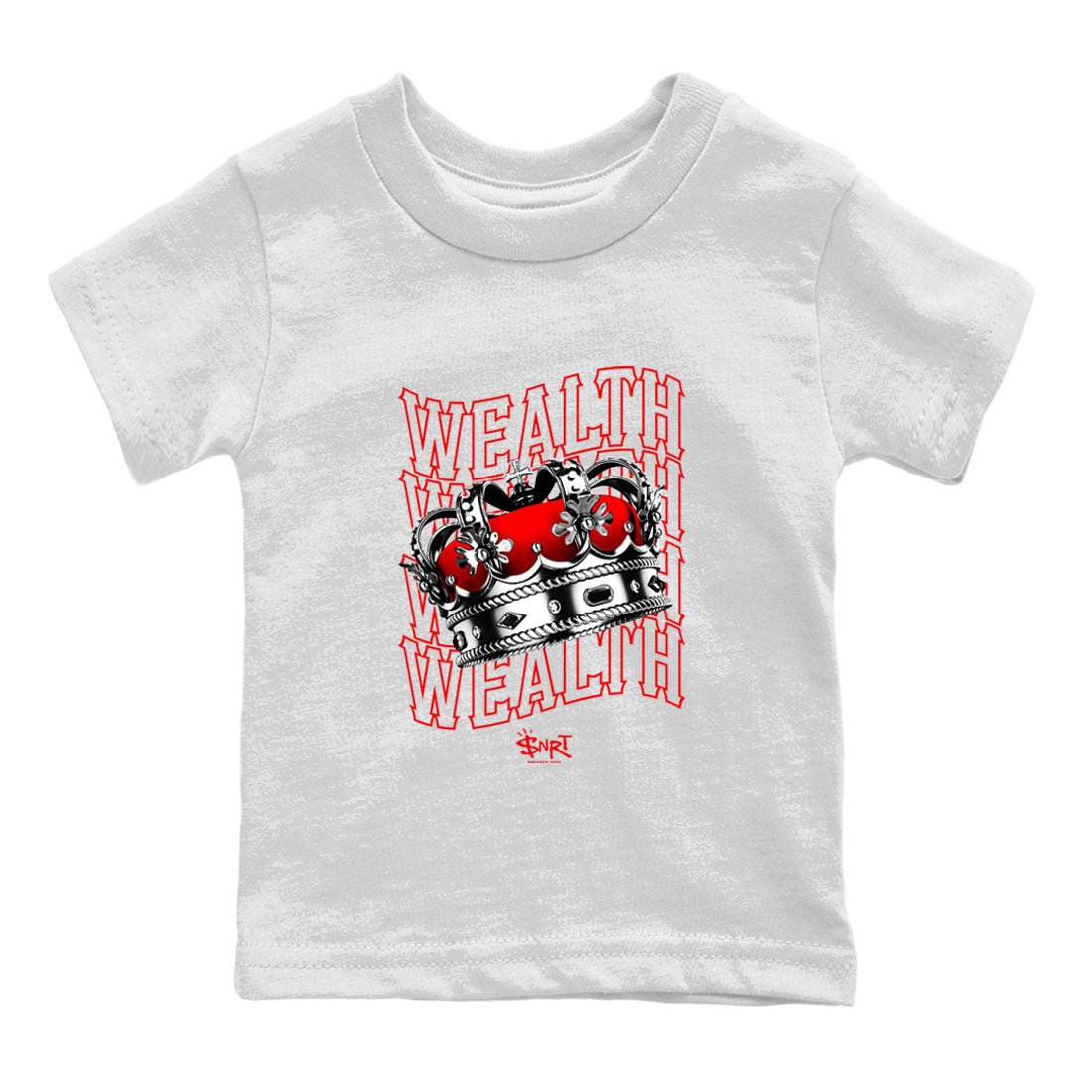 Air Jordan 1 Retro High OG Satin Bred shirt to match jordans Wealth sneaker release tees Air Jordan 1 Satin Bred SNRT Sneaker Tees Baby Toddler White 2 T-Shirt