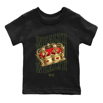 Jordan 1 Travis Scott Olive Sneaker Match Tees Wealth Sneaker Tees Jordan 1 Travis Scott Olive Sneaker Release Tees Kids Shirts
