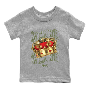 Jordan 1 Travis Scott Olive Sneaker Match Tees Wealth Sneaker Tees Jordan 1 Travis Scott Olive Sneaker Release Tees Kids Shirts