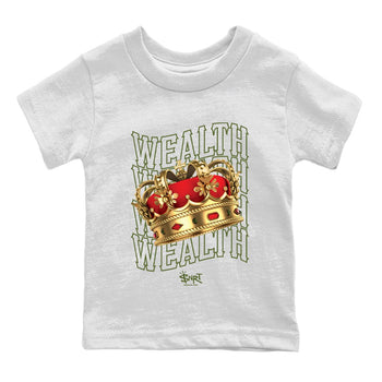 Jordan 1 Travis Scott Olive Sneaker Match Tees Wealth Sneaker Tees Jordan 1 Travis Scott Olive Sneaker Release Tees Kids Shirts
