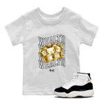 Air Jordan 11 Gratitude shirt to match jordans Wealth sneaker tees Jordan 11 Retro Gratitude SNRT Sneaker Tees Baby Toddler White 1 T-Shirt