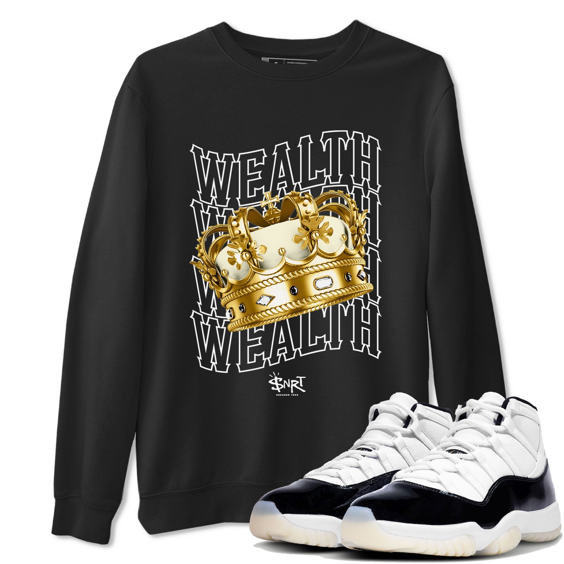 Air Jordan 11 Gratitude shirt to match jordans Wealth sneaker tees Jordan 11 Retro Gratitude SNRT Sneaker Tees Unisex Streetwear Clothing Black 1 T-Shirt