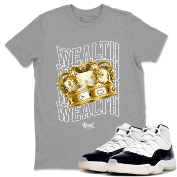 Air Jordan 11 Gratitude shirt to match jordans Wealth sneaker tees Jordan 11 Retro Gratitude SNRT Sneaker Tees Unisex Streetwear Clothing Heather Grey 1 T-Shirt