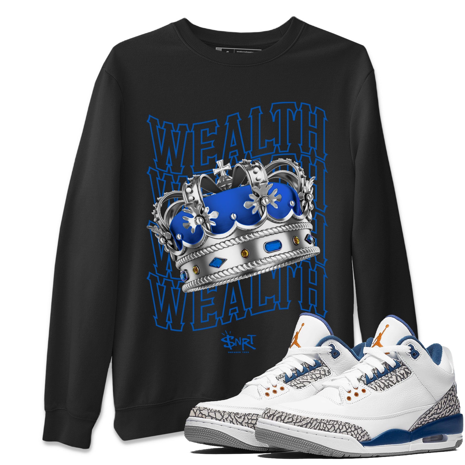 Air Jordan 3 Wizards Wealth Crew Neck Sneaker Tees Air Jordan 3 True Blue Sneaker T-Shirts Washing and Care Tip