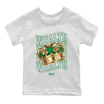 Air Jordan 4 Pine Green Sneaker Match Tees Wealth Sneaker Tees Jordan Retro 4 Pine Green Sneaker Release Tees Kids Shirts White 2