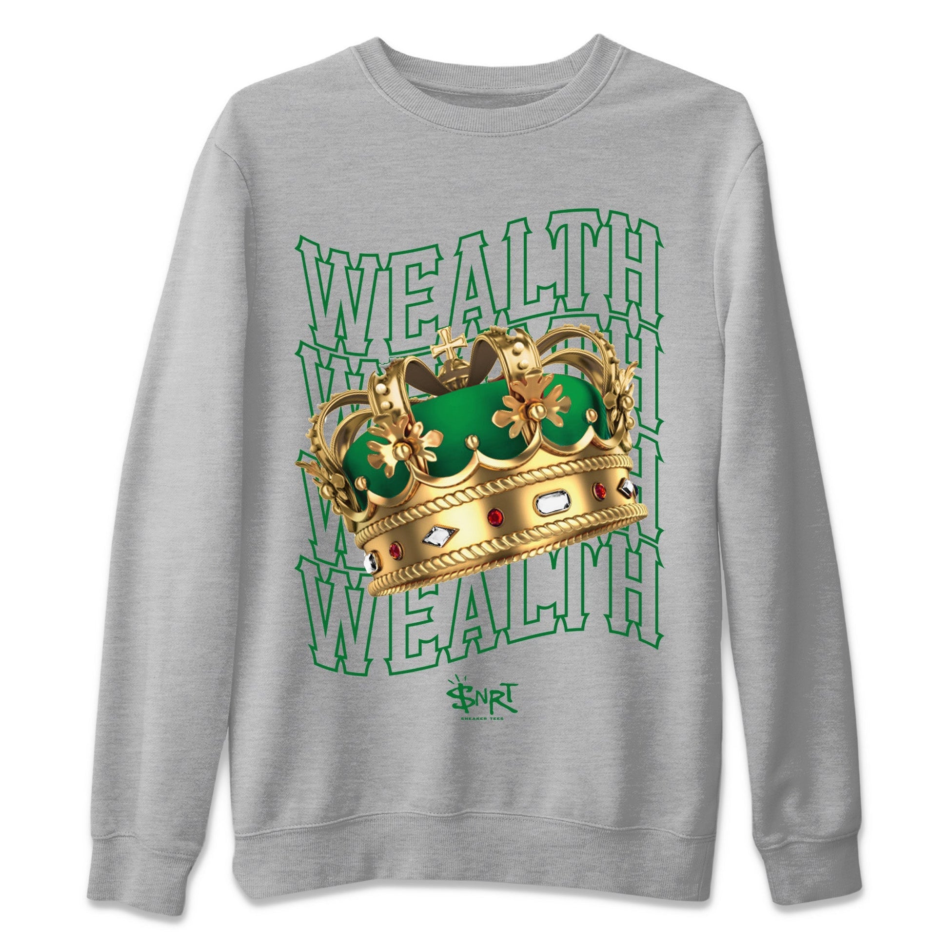 Jordan 4 Pine Green SB Sneaker Match Tees Wealth Sneaker Tees Jordan Retro 4 Pine Green Sneaker Tees Sneaker Release Shirts Unisex Shirts Heather Grey 2