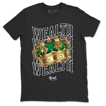 Jordan 4 Pine Green SB Sneaker Match Tees Wealth Sneaker Tees Jordan Retro 4 Pine Green Sneaker Tees Sneaker Release Shirts Unisex Shirts Black 2