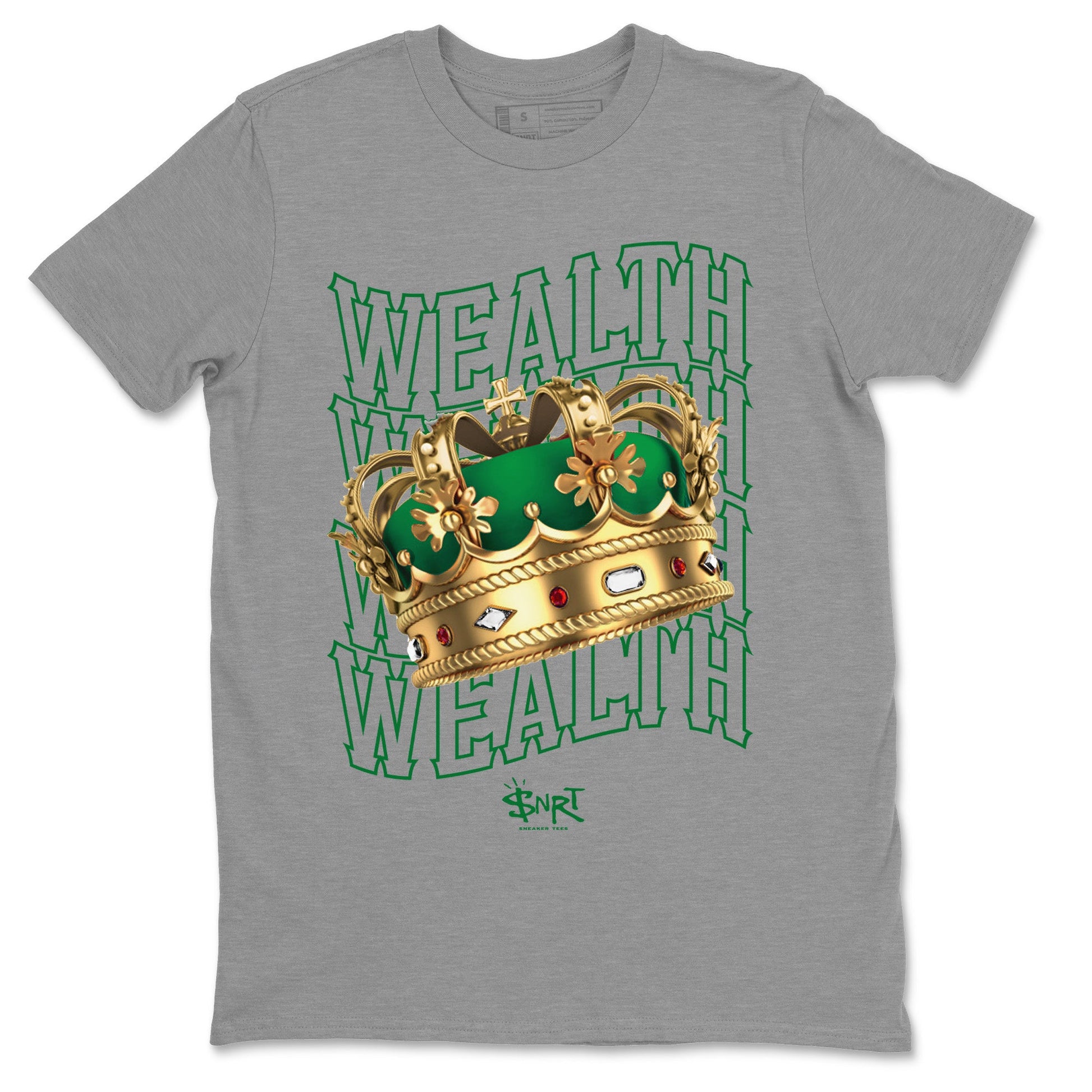 Air Jordan 4 Pine Green Sneaker Match Tees Wealth Sneaker Tees Jordan Retro 4 Pine Green Sneaker Release Tees Unisex Shirts Heather Grey 2