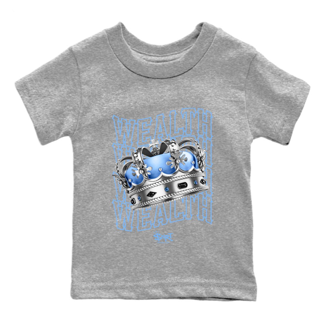 Jordan 5 UNC Jordan Shirts Wealth Sneaker Tees Air Jordan 5 Retro UNC Sneaker Release Tees Kids Shirts Heather Grey 2