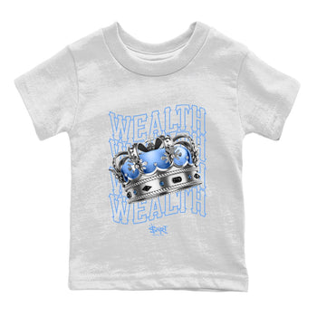 Jordan 5 UNC Jordan Shirts Wealth Sneaker Tees Air Jordan 5 Retro UNC Sneaker Release Tees Kids Shirts White 2