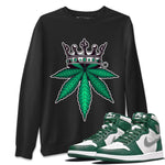 Jordan 1 Gorge Green Sneaker Match Tees Weed Crown Sneaker Tees Jordan 1 Gorge Green Sneaker Release Tees Unisex Shirts